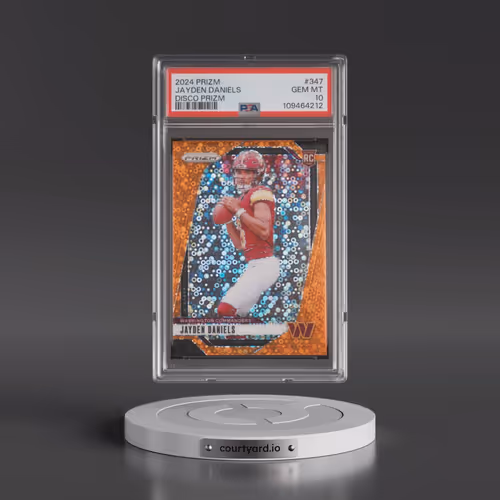 2024 Panini Prizm #347 Jayden Daniels - Disco Prizm (PSA 10 GEM MINT)