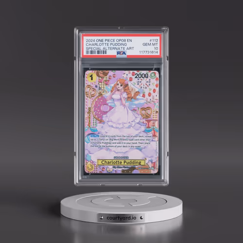 2024 One Piece OP08-Two Legends #112 Charlotte Pudding - Special Alternate Art (PSA 10 GEM MINT)