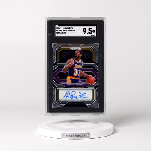 2020 Panini Prizm #PE-MAG Magic Johnson - Penmanship (SGC 9.5 MINT+)