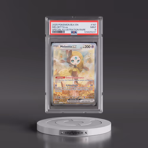 2025 Pokémon Blk EN-Black Bolt #167 Meloetta EX - Holo Special Illustration Rare (PSA 9 MINT)