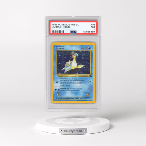 1999 Pokémon Fossil #10 Lapras - Holo (PSA 7 NM)