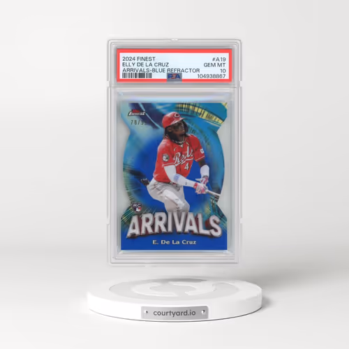 2024 Topps Finest Arrivals #A19 Elly de La Cruz - Blue Refractor (PSA 10 GEM MINT)