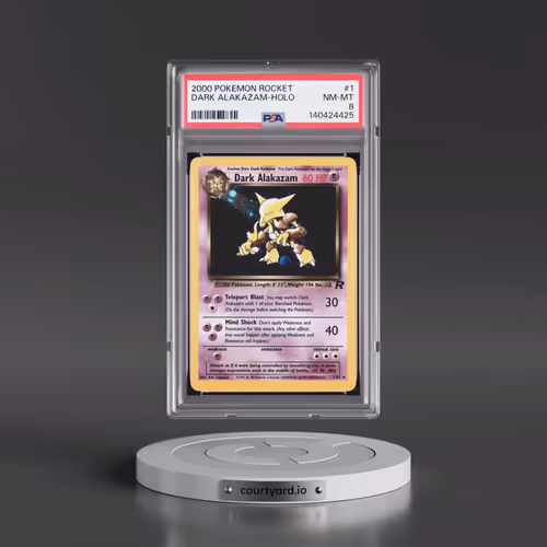 2000 Pokémon Rocket #1 Dark Alakazam - Holo (PSA 8 NM-MT)