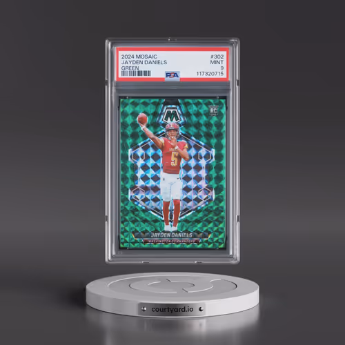 2024 Panini Mosaic #302 Jayden Daniels - Green (PSA 9 MINT)