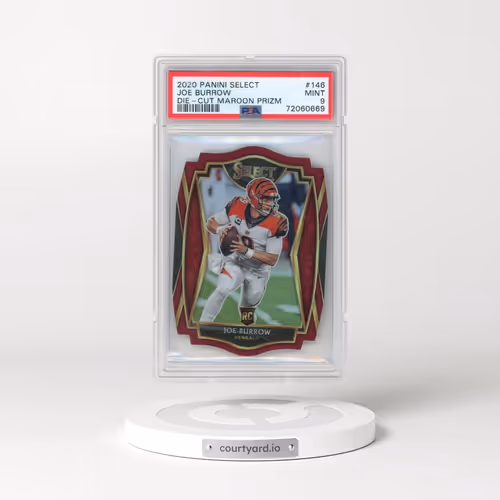2020 Panini Select #146 Joe Burrow - Die-Cut Maroon Prizm (PSA 9 MINT)
