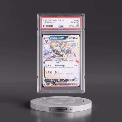 2025 Pokémon Pre EN-Prismatic Evolutions #060 Umbreon EX - Holo (PSA 10 GEM MINT)