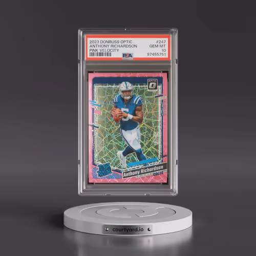 2023 Panini Donruss Optic #247 Anthony Richardson - Pink Velocity (PSA 10 GEM MINT)