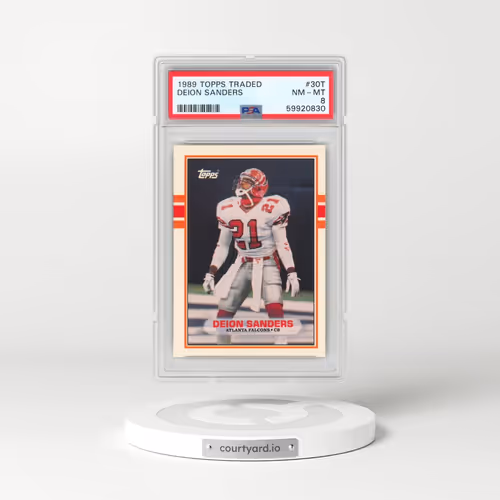 1989 Topps Traded #30T Deion Sanders (PSA 8 NM-MT)