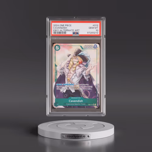 2024 One Piece EB01-Extra Booster -Memorial Collection #012 Cavendish - Alternate Art (PSA 10 GEM MI