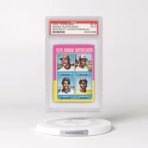 1975 Topps Mini #616 Rookie Outfielders (PSA 5 EX)