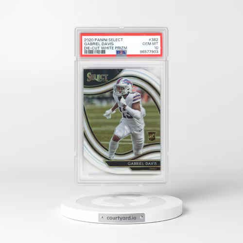 2020 Panini Select #382 Gabriel Davis - Die-Cut White Prizm (PSA 10 GEM MINT)