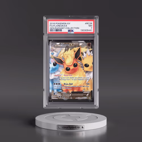 2016 Pokémon XY Generations Radiant Collection #RC28 Flareon EX - Holo Full Art (PSA 7 NM)
