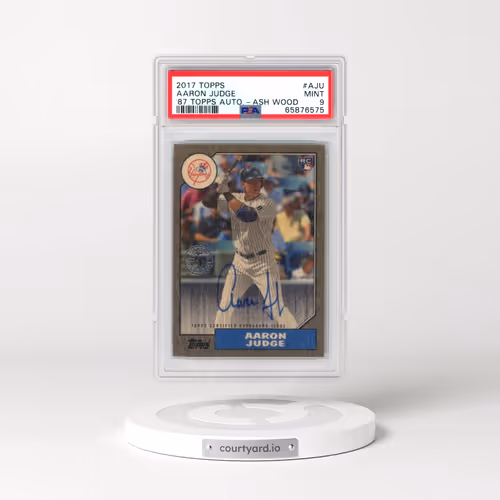2017 Topps 1987 Topps Autographs #AJU Aaron Judge - Ash Wood (PSA 9 MINT)
