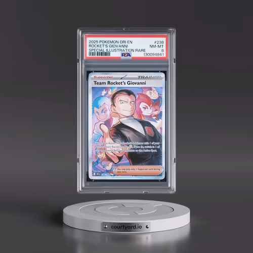 2025 Pokémon Dri EN-Destined Rivals #238 Team Rocket's Giovanni - Special Illustration Rare (PSA 8 N