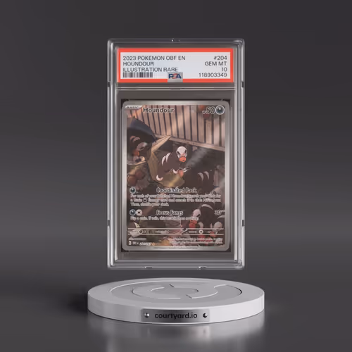 2023 Pokémon Obf EN-Obsidian Flames #204 Houndour - Illustration Rare (PSA 10 GEM MINT)