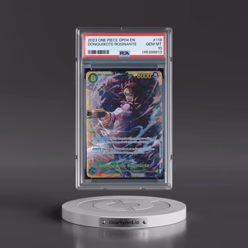 2023 One Piece OP04-Kingdoms of Intrigue #119 Donquixote Rosinante (PSA 10 GEM MINT)