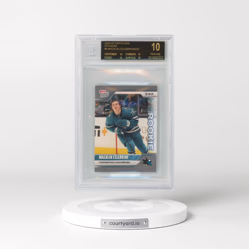 2024 Topps Now NHL Stickers #6 Macklin Celebrini (BGS 10 PRISTINE)