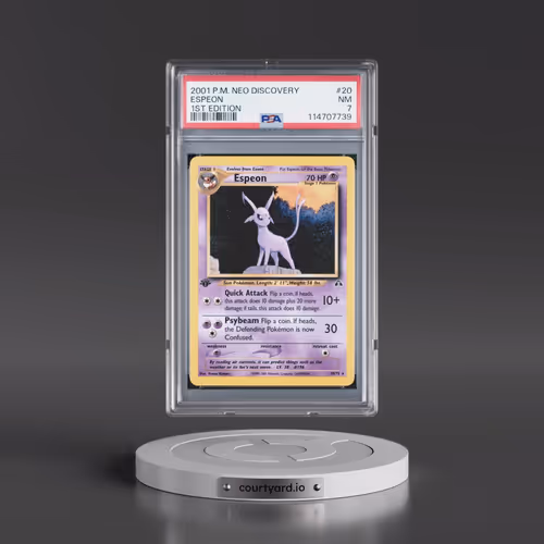 2001 Pokémon Neo Discovery #20 Espeon - 1st Edition (PSA 7 NM)