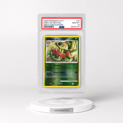 2008 Pokémon Diamond & Pearl Great Encounters #40 Grovyle - Reverse Foil (PSA 10 GEM MINT)