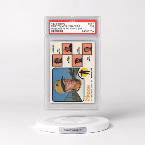 1973 Topps #517 Pirates Mgr./Coaches - Mazeroski No Right Ear (PSA 7 NM)