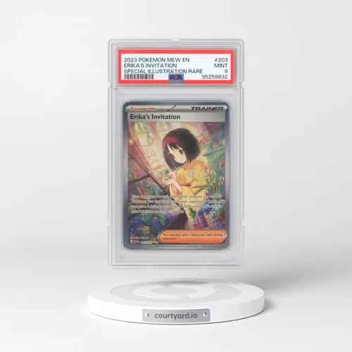 2023 Pokémon Mew EN-151 #203 Erika's Invitation - Special Illustration Rare (PSA 9 MINT)
