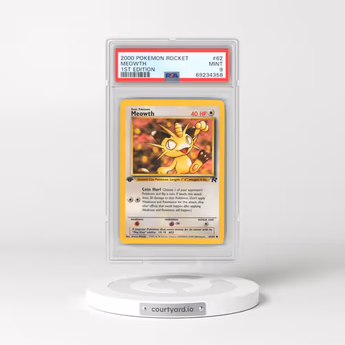 2000 Pokémon Rocket #62 Meowth - 1st Edition (PSA 9 MINT)