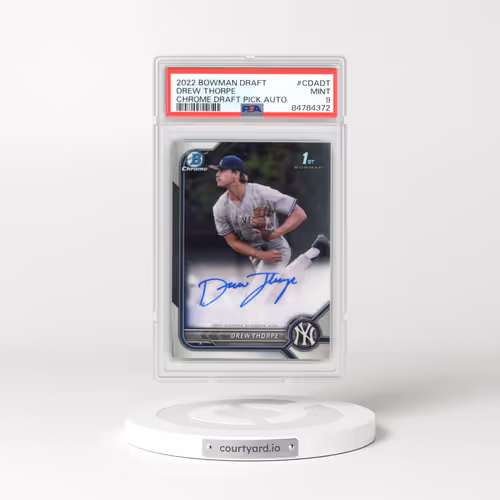 2022 Bowman Draft Chrome Draft Pick Autographs #CDADT Drew Thorpe (PSA 9 MINT)