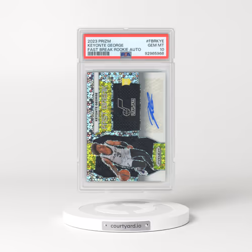 2023 Panini Prizm Fast Break Rookie Autographs #FBRKYE Keyonte George (PSA 10 GEM MINT)