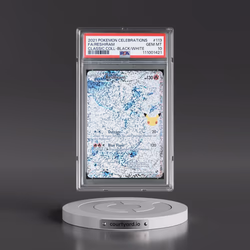 2021 Pokémon Celebrations Classic Collection #113 Reshiram - Full Art (PSA 10 GEM MINT)