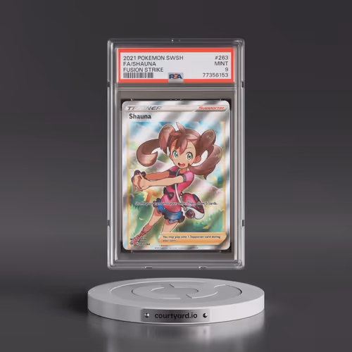 2021 Pokémon Sword & Shield Fusion Strike #263 Shauna - Full Art (PSA 9 MINT)