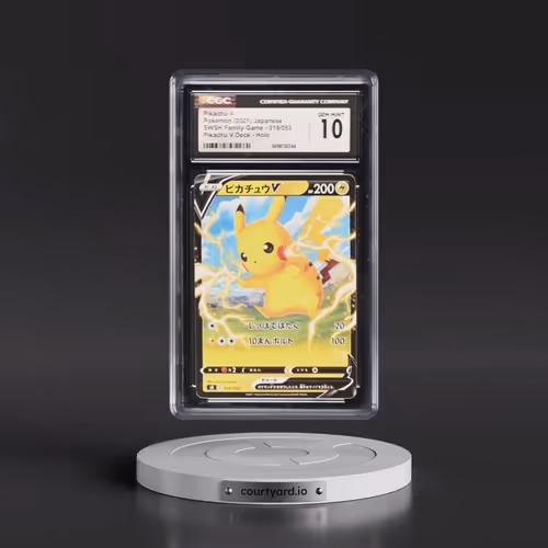 2021 SWSH Family Pokémon Card Game #019/053 Pikachu V - Holo Pikachu V Deck (CGC 10 GEM MINT)