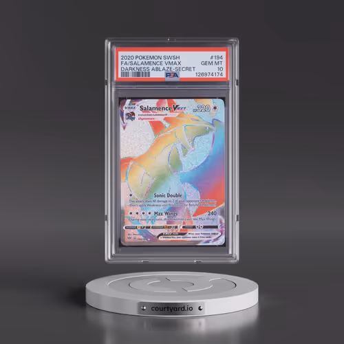 2020 Pokémon Sword & Shield Darkness Ablaze #194 Salamence Vmax - Full Art Secret (PSA 10 GEM MINT)