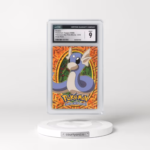 1999 Pokémon the First Movie #E10 No.147 Dratini - First Print (Blue Topps Logo) (CGC 9 MINT)