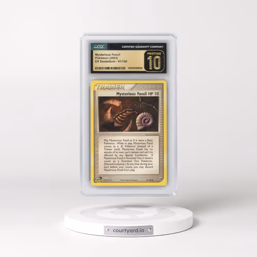 2003 EX Sandstorm (2003 Copyright, w/ "e" Symbol) #91/100 Mysterious Fossil (CGC 10 PRISTINE)