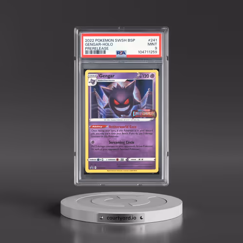 2022 Pokémon Swsh Black Star Promo #241 Gengar - Holo Prerelease (PSA 9 MINT)
