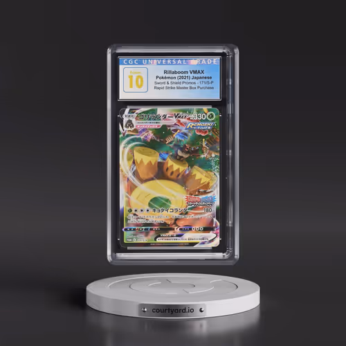 2019 Sword & Shield Promos #171/S-P Rillaboom VMAX - Rapid Strike Master Box Purchase Holo (CGC 10 P
