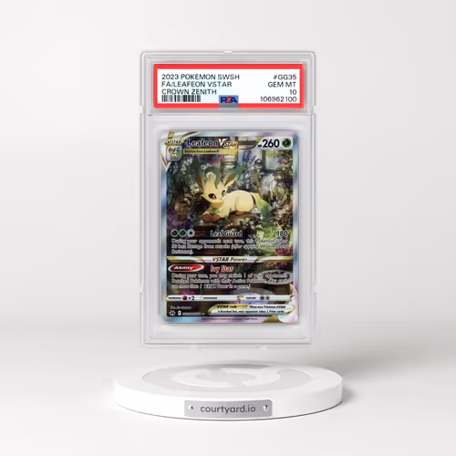 2023 Pokémon Sword and Shield Crown Zenith #GG35 Leafeon Vstar - Full Art (PSA 10 GEM MINT)