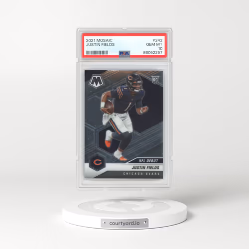 2021 Panini Mosaic #242 Justin Fields (PSA 10 GEM MINT)