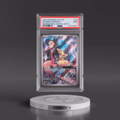2025 Pokémon Svp EN-SV Black Star Promo #206 Marnie's Morpeko - Marnie Rival Battle Deck (PSA 9 MINT