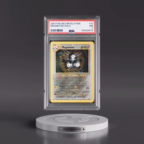 2001 Pokémon Neo Revelation #10 Magneton - Holo (PSA 7 NM)