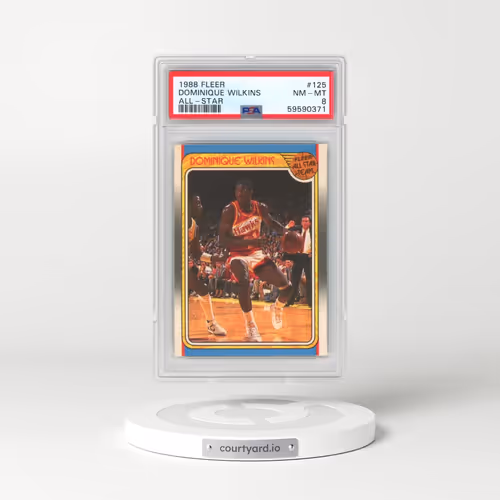 1988 Fleer #125 Dominique Wilkins - All-Star (PSA 8 NM-MT)