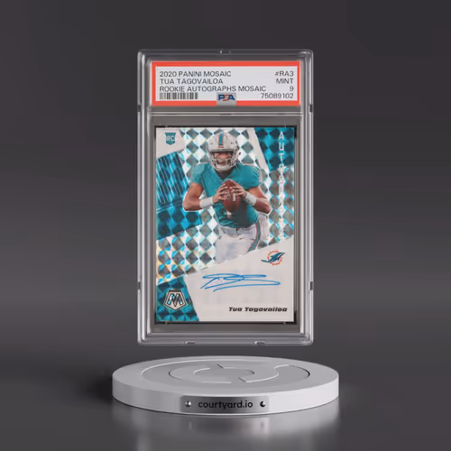 2020 Panini Mosaic Rookie Autographs Mosaic #RA3 Tua Tagovailoa (PSA 9 MINT)