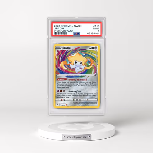 2020 Pokémon Sword & Shield Vivid Voltage #119 Jirachi (PSA 9 MINT)