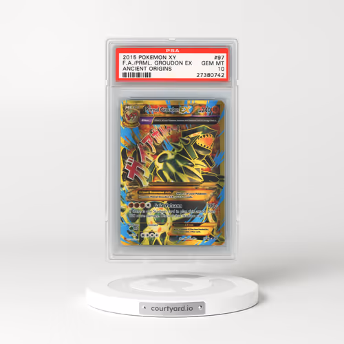2015 Pokémon XY Ancient Origins #97 Primal Groudon EX - Holo Full Art (PSA 10 GEM MINT)