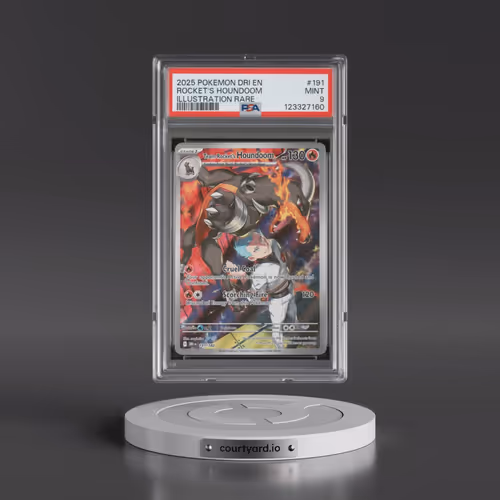 2025 Pokémon Dri EN-Destined Rivals #191 Team Rocket's Houndoom - Illustration Rare (PSA 9 MINT)