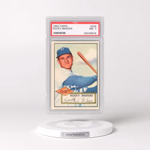 1952 Topps #239 Rocky Bridges (PSA 7 NM)