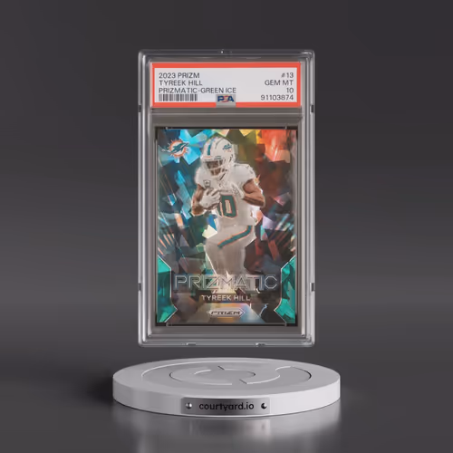 2023 Panini Prizm Prizmatic #13 Tyreek Hill - Green Ice (PSA 10 GEM MINT)