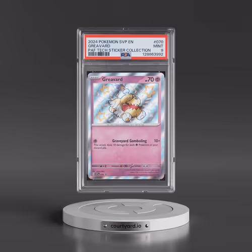 2024 Pokémon Svp EN-SV Black Star Promo #070 Greavard - Paldean Fates Tech Sticker Collection (PSA 9