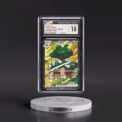 2024 Pokémon Tef EN-Temporal Forces #185 Torterra EX - Holo Ultra Rare (CGC 10 GEM MINT)
