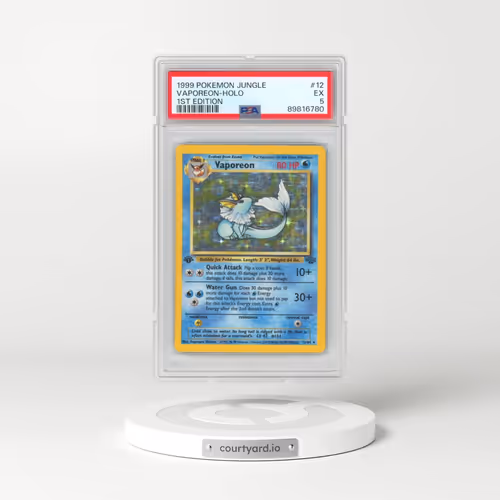 1999 Pokémon Jungle #12 Vaporeon - 1st Edition Holo (PSA 5 EX)